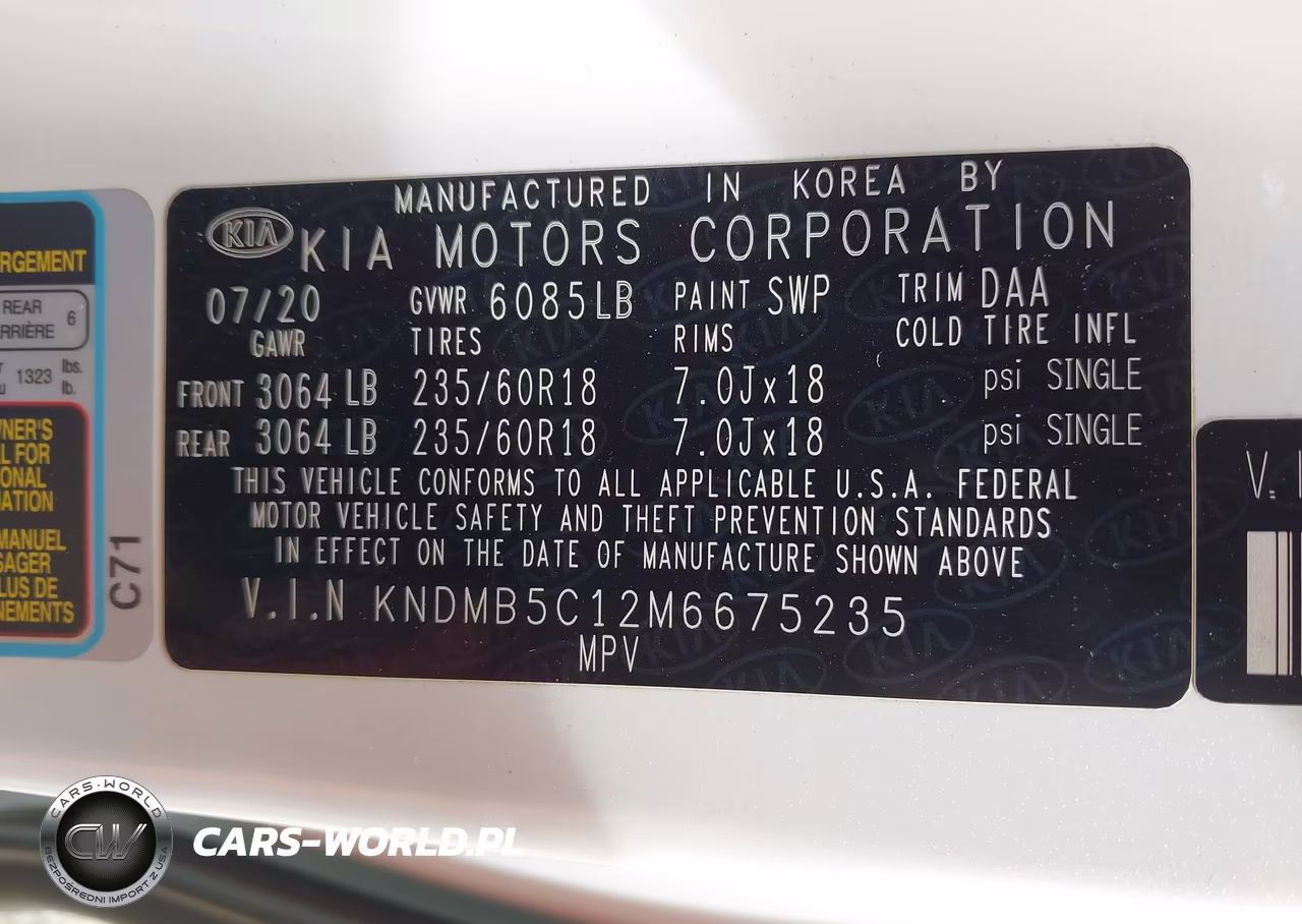2021 Kia Sedona Ex VIN:KNDMB5C12M6675235 - 9