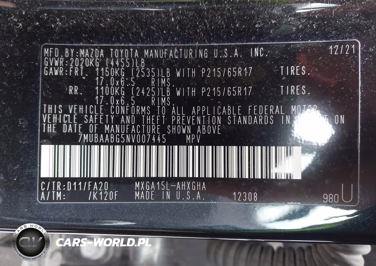 2022 Toyota Corolla Cross Le VIN:7MUBAABG5NV007445 - 9