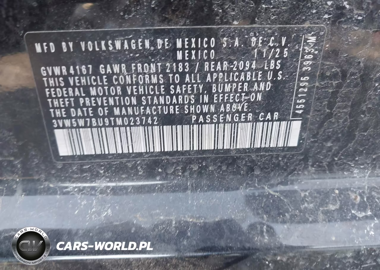 2026 Volkswagen Jetta S VIN:3VW5W7BU9TM023742 - 9
