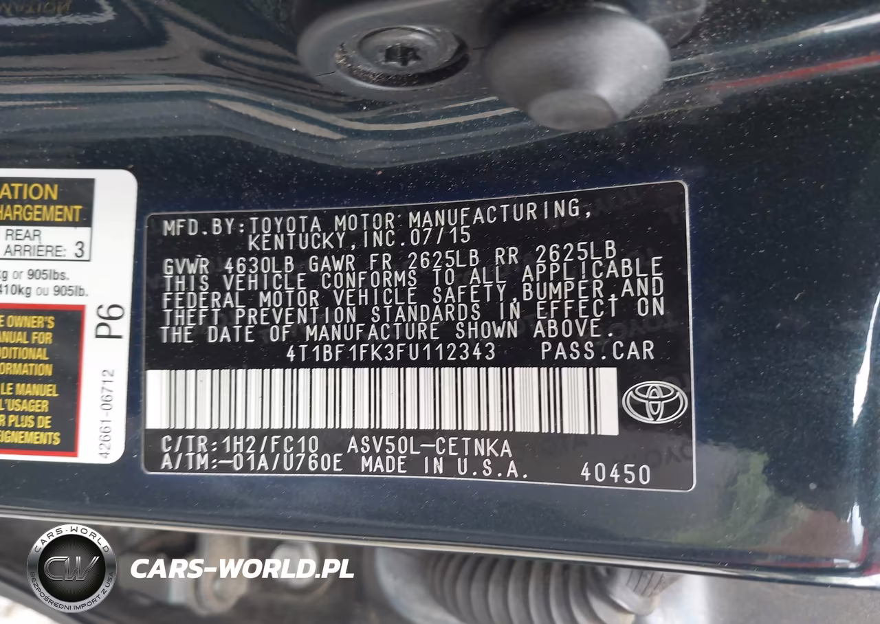 2015 Toyota Camry Le VIN:4T1BF1FK3FU112343 - 9