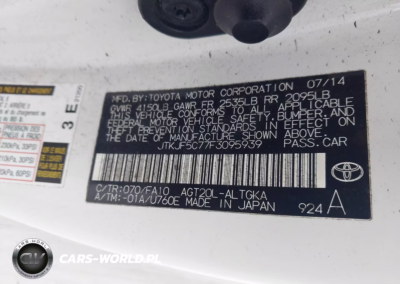 2015 Scion Tc VIN:JTKJF5C77F3095939 - 9