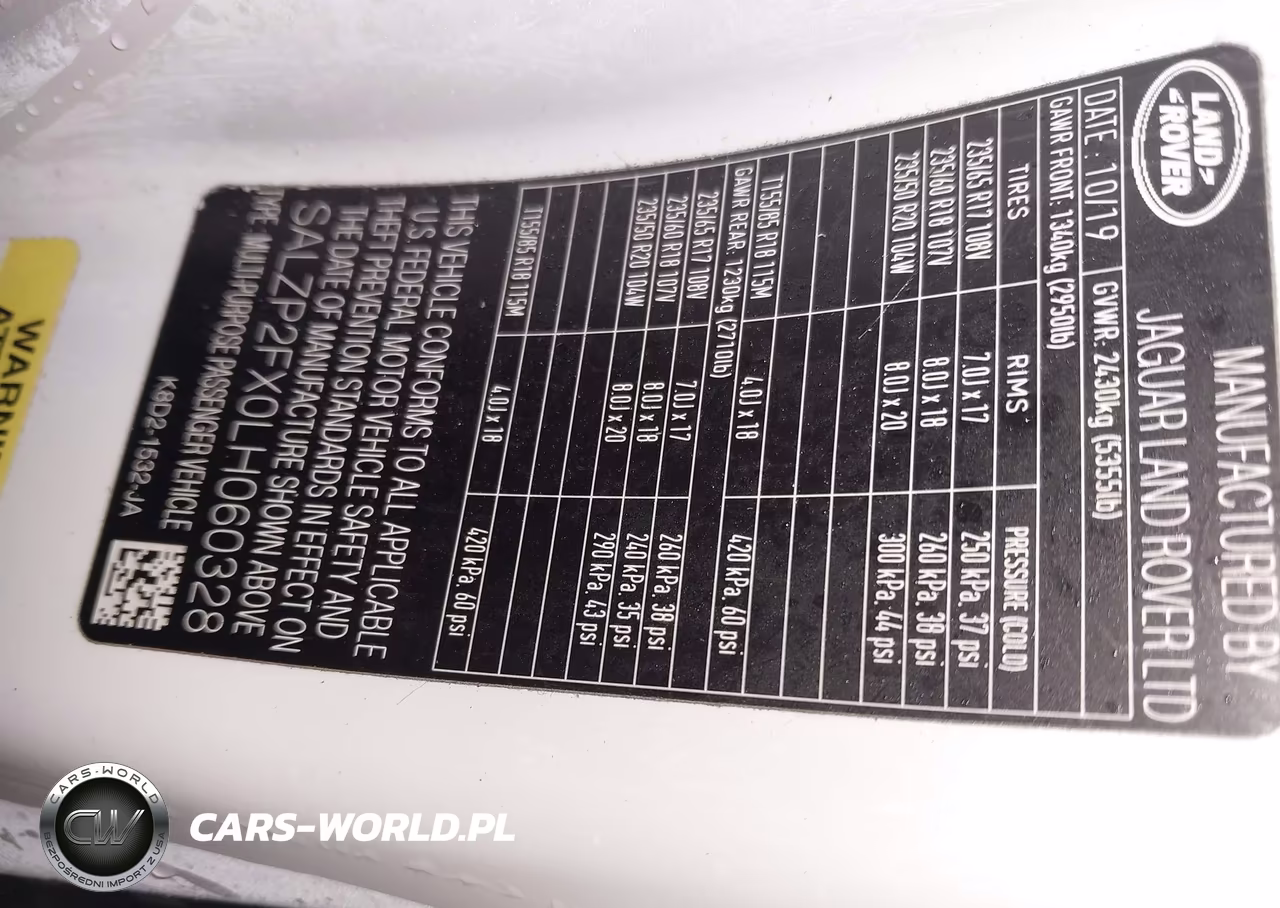 2020 Land Rover Range Rover Evoque Se VIN:SALZP2FX0LH060328 - 9