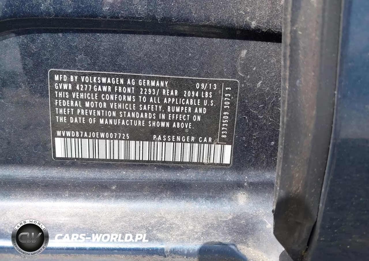 2014 Volkswagen Golf 2.5L VIN:WVWDB7AJ0EW007725 - 9