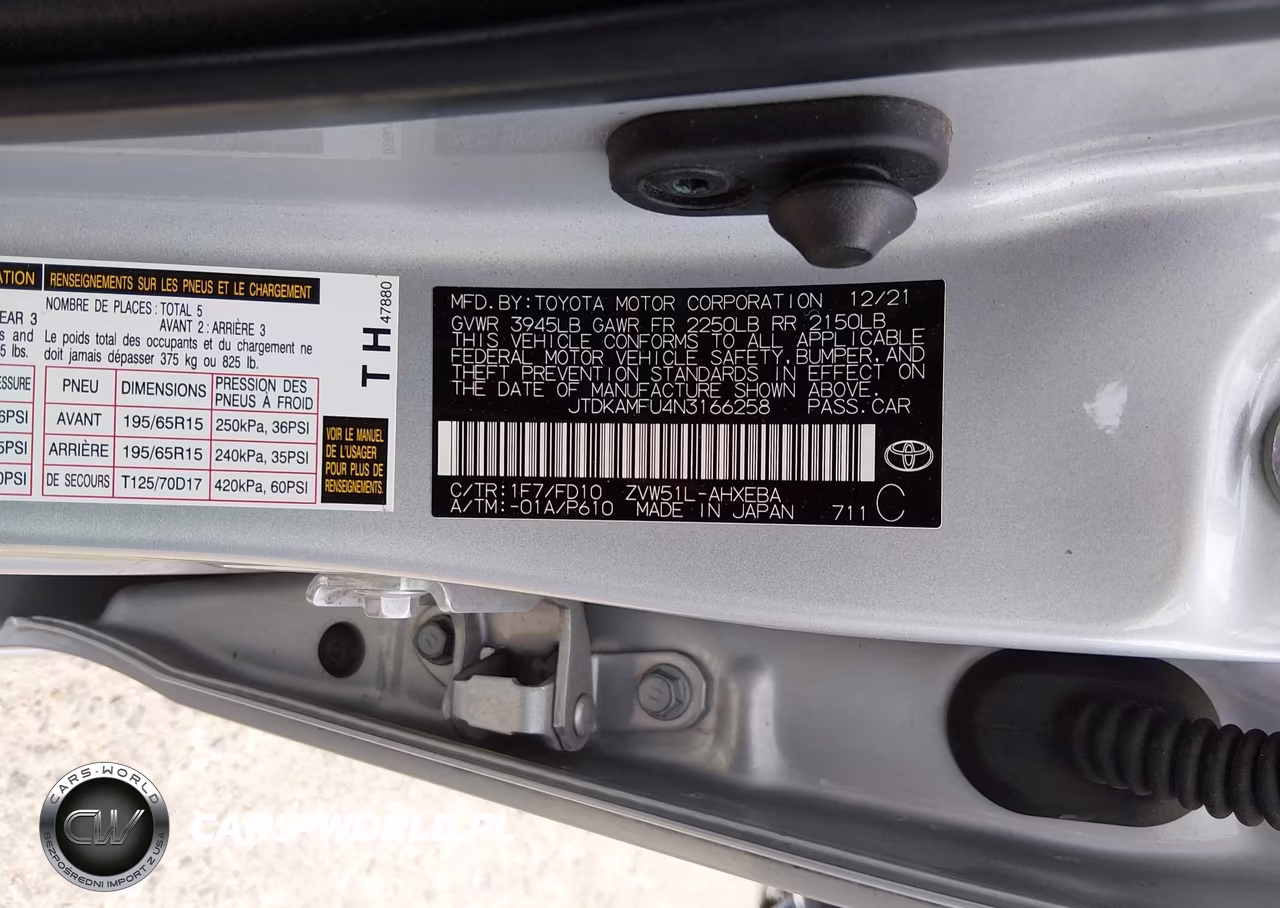 2022 Toyota Prius Le VIN:JTDKAMFU4N3166258 - 9