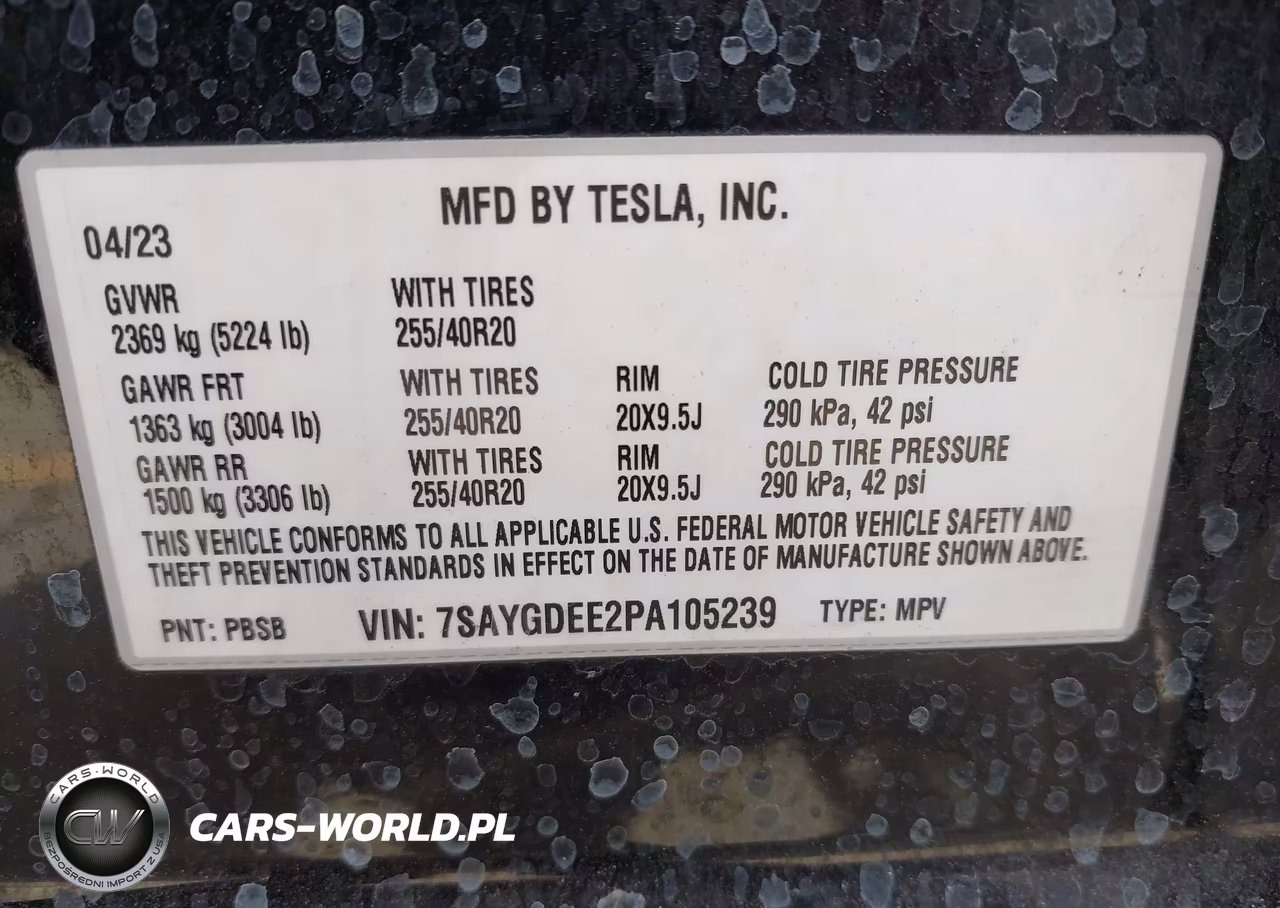 2023 Tesla Model Y Awd-Long Range Dual Motor All-Wheel Drive VIN:7SAYGDEE2PA105239 - 9