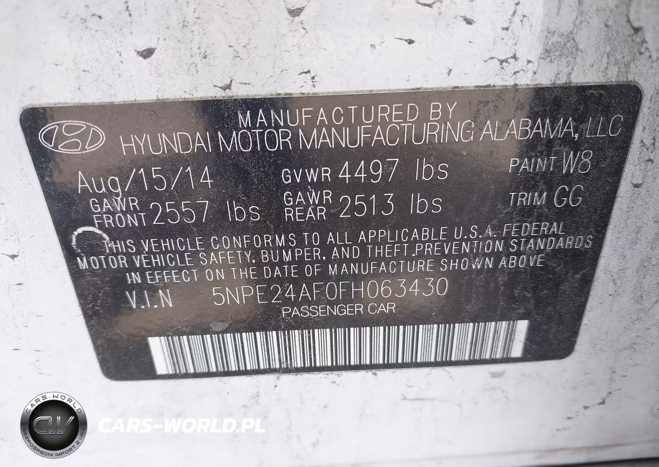 2015 Hyundai Sonata Se VIN:5NPE24AF0FH063430 - 9