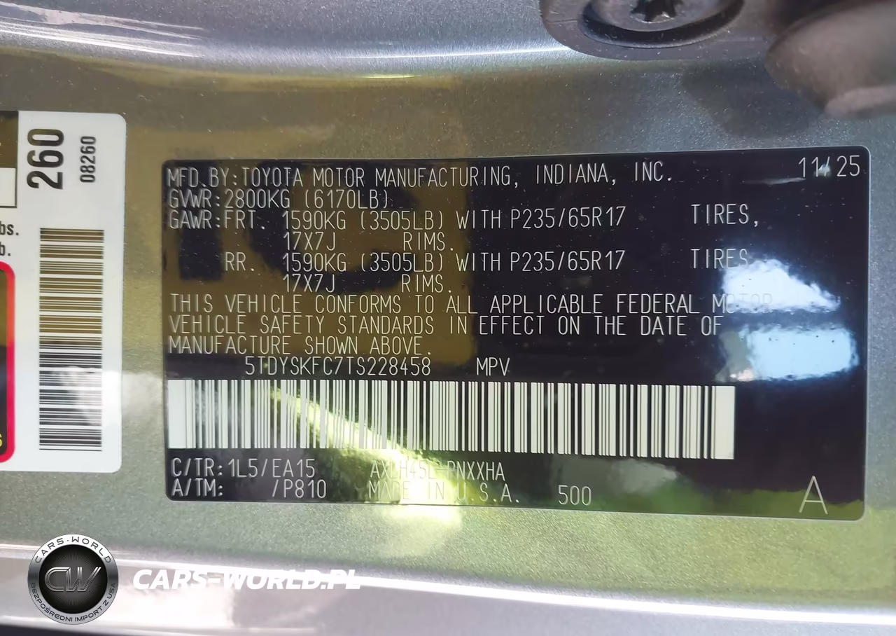 2026 Toyota Sienna Xle VIN:5TDYSKFC7TS228458 - 9