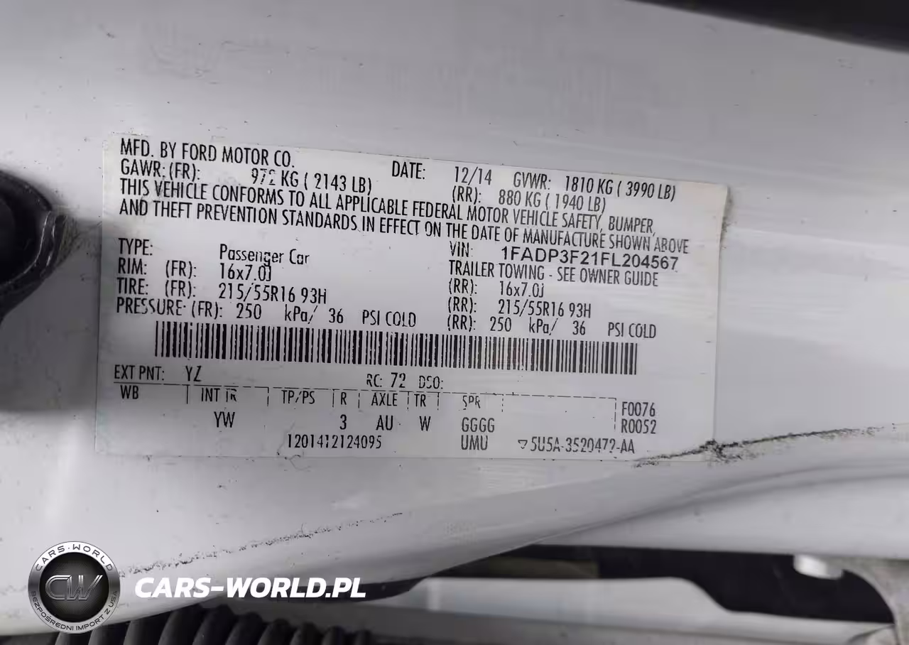 2015 Ford Focus Se VIN:1FADP3F21FL204567 - 9