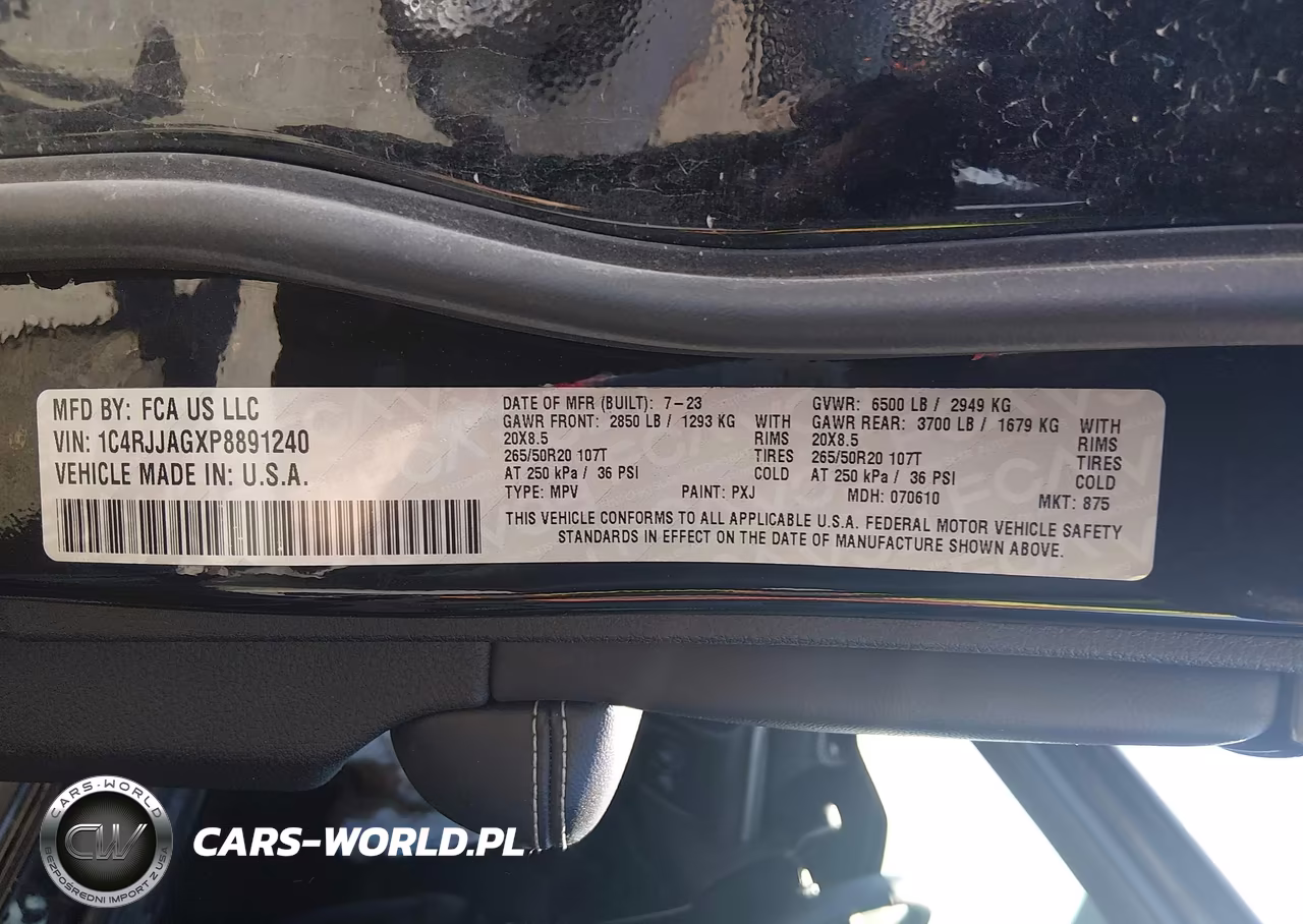 2023 Jeep Grand Cherokee L Altitude 4X2 VIN:1C4RJJAGXP8891240 - 9