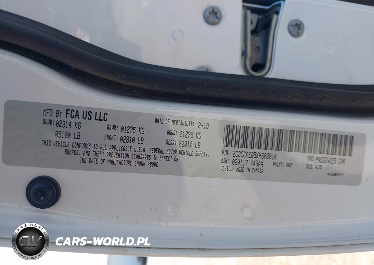 2019 Chrysler 300 Limited VIN:2C3CCAEG5KH602010 - 9