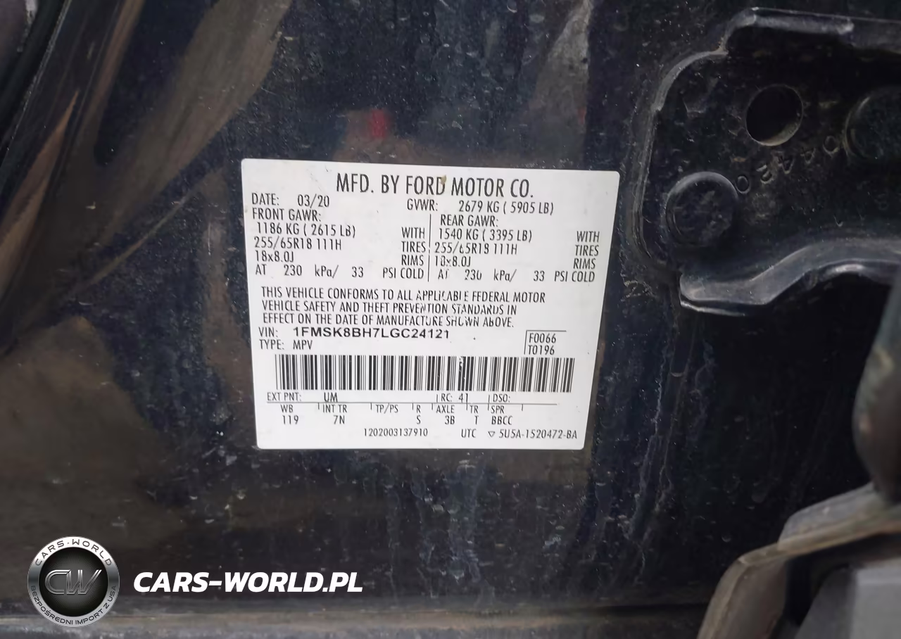2020 Ford Explorer VIN:1FMSK8BH7LGC24121 - 9