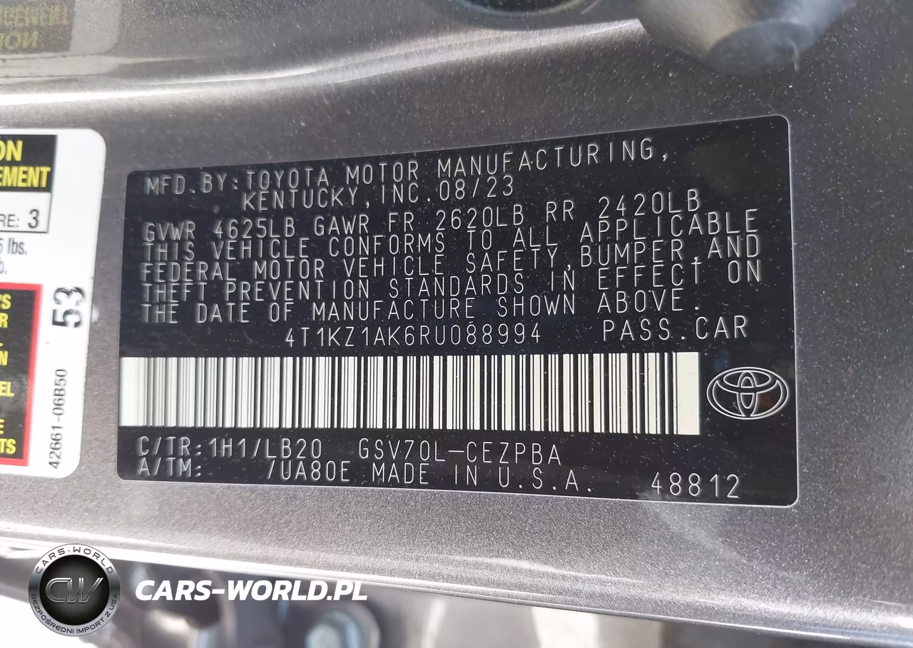 2024 Toyota Camry Xse V6 VIN:4T1KZ1AK6RU088994 - 9