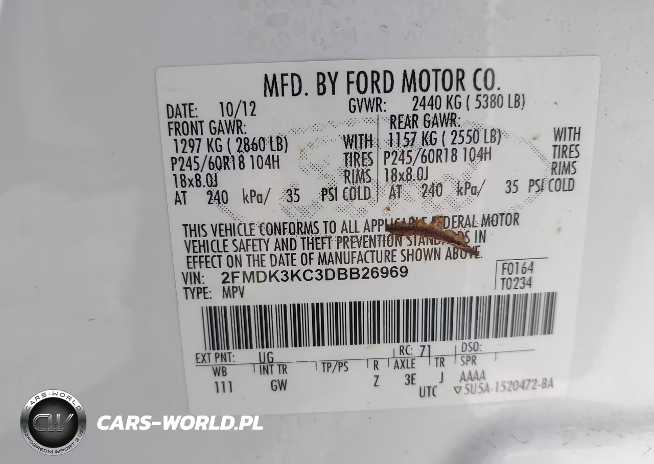2013 Ford Edge Limited VIN:2FMDK3KC3DBB26969 - 9