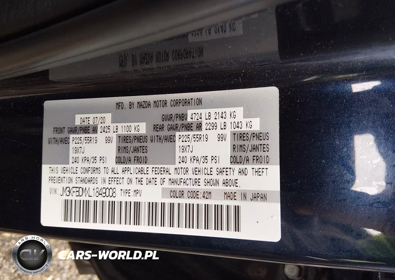 2020 Mazda Cx-5 Grand Touring VIN:JM3KFBDMXL1849008 - 9