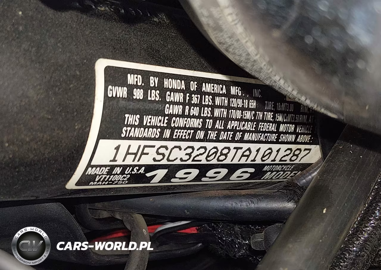1996 Honda Vt1100 C2 VIN:1HFSC3208TA101287 - 9