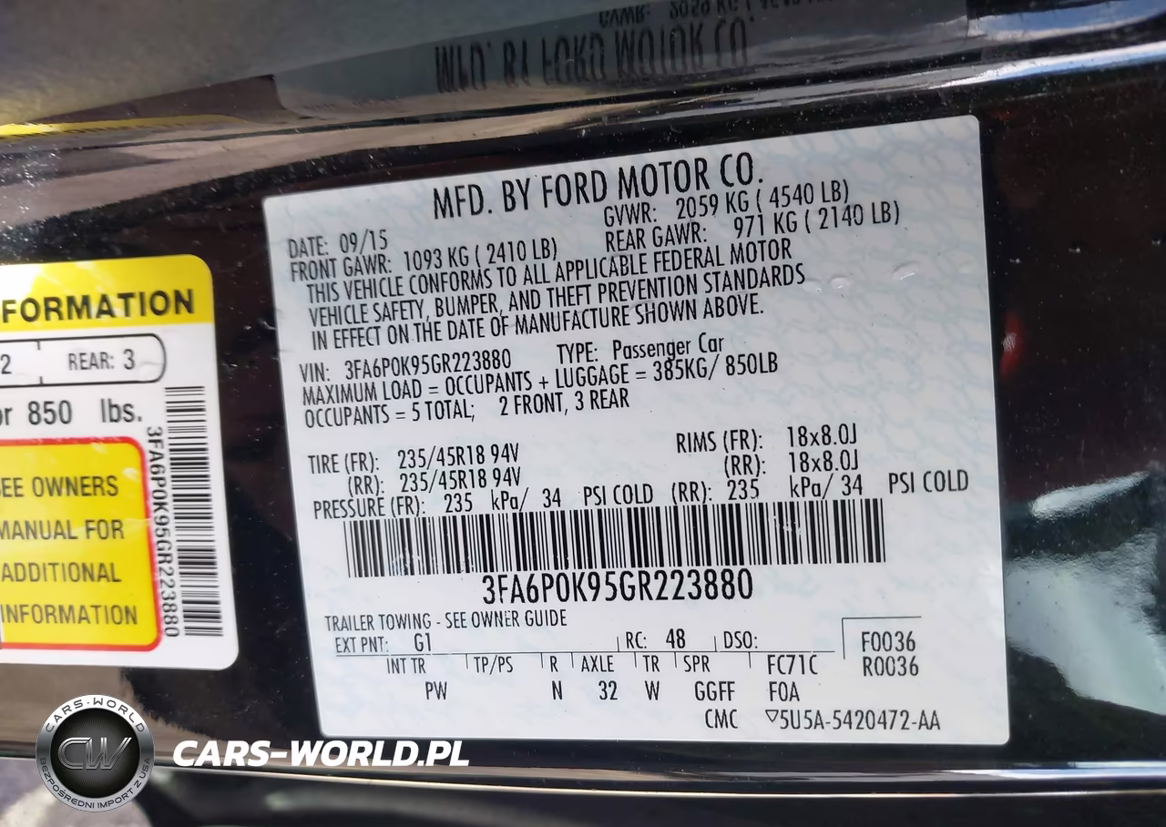 2016 Ford Fusion Titanium VIN:3FA6P0K95GR223880 - 9