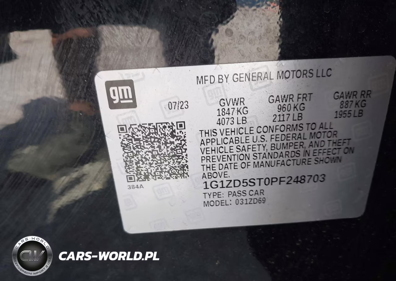 2023 Chevrolet Malibu Fwd 1Lt VIN:1G1ZD5ST0PF248703 - 9