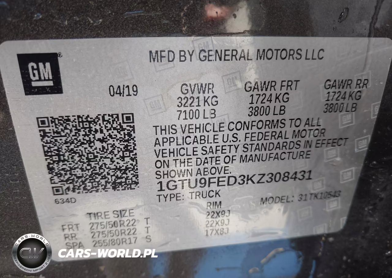 2019 GMC Sierra 1500 Denali VIN:1GTU9FED3KZ308431 - 9