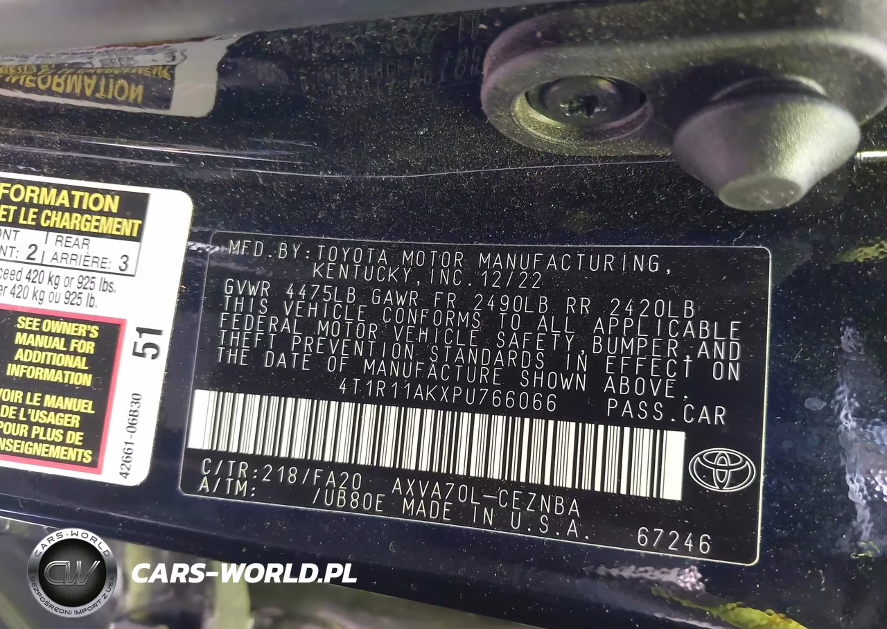 2023 Toyota Camry Le VIN:4T1R11AKXPU766066 - 9