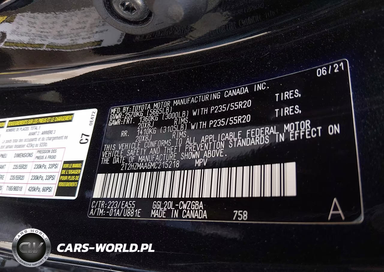 2021 Lexus Rx 350 VIN:2T2HZMAA6MC215218 - 9