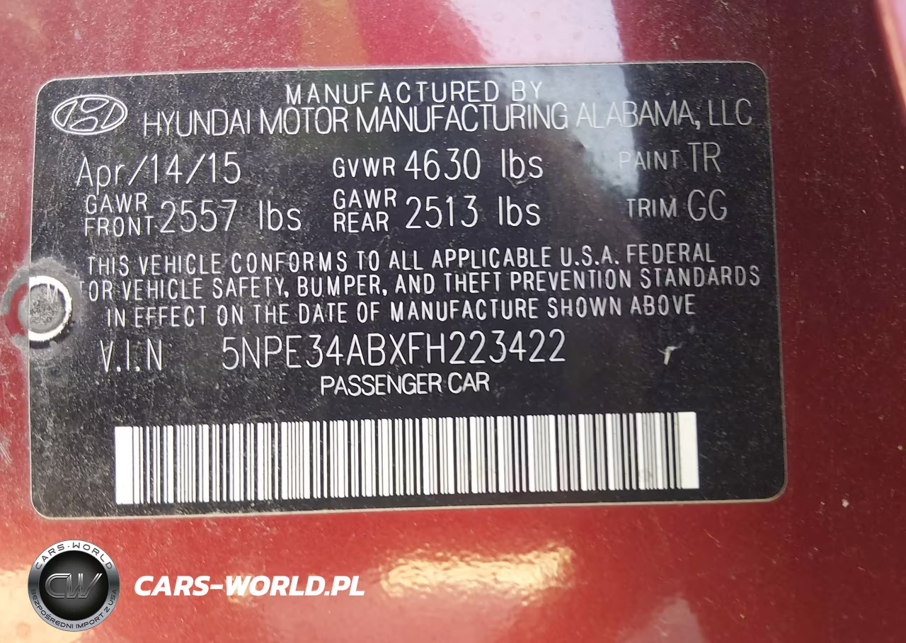 2015 Hyundai Sonata Sport 2.0T VIN:5NPE34ABXFH223422 - 9