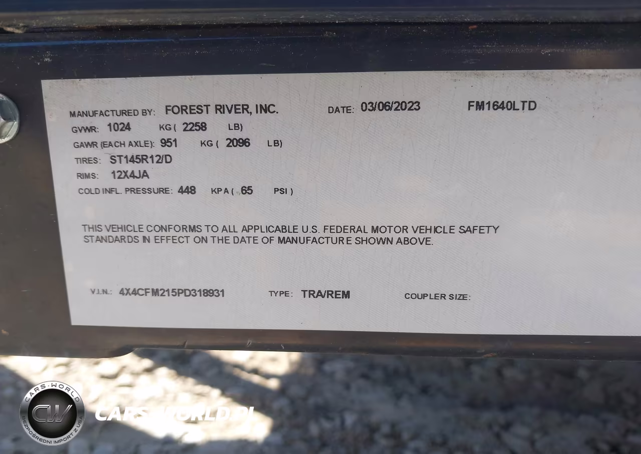 2023 Rockwood Other VIN:4X4CFM215PD318931 - 9