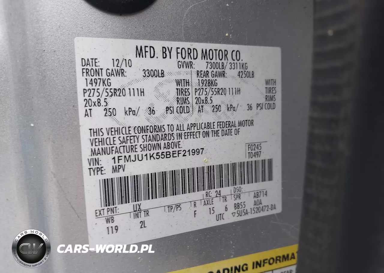 2011 Ford Expedition Limited VIN:1FMJU1K55BEF21997 - 9