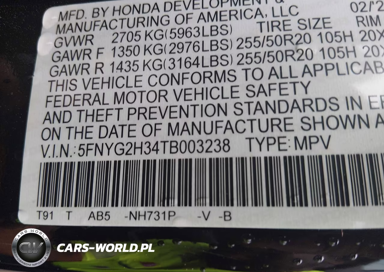 2026 Honda Pilot Sport VIN:5FNYG2H34TB003238 - 9