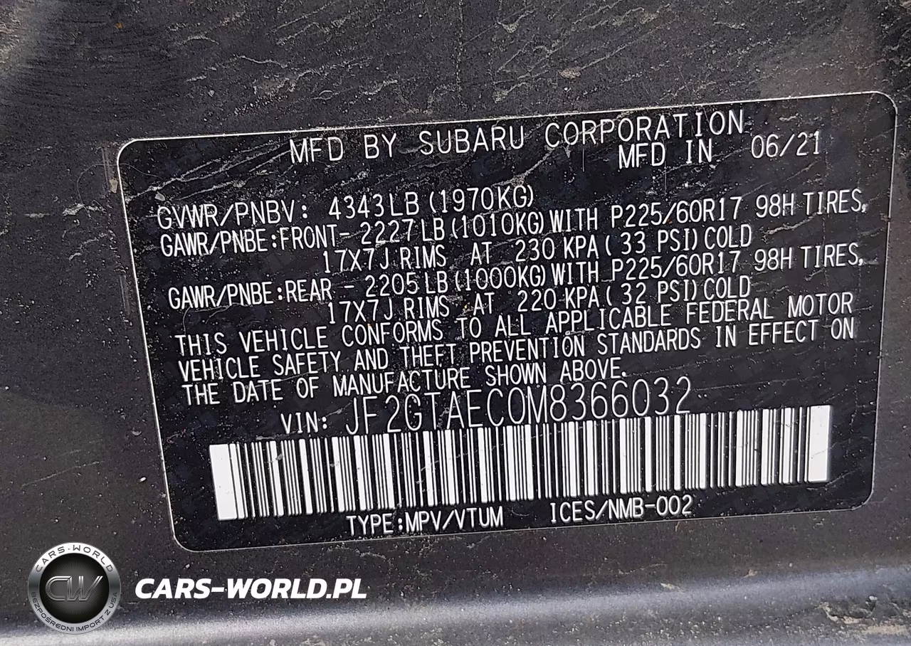 2021 Subaru Crosstrek Premium VIN:JF2GTAEC0M8366032 - 9