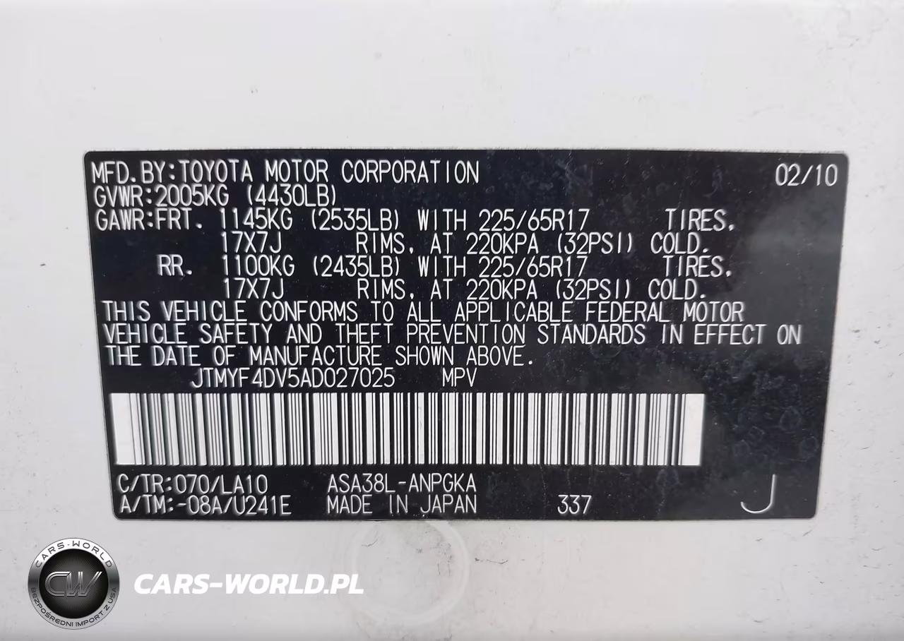 2010 Toyota Rav4 Limited VIN:JTMYF4DV5AD027025 - 9