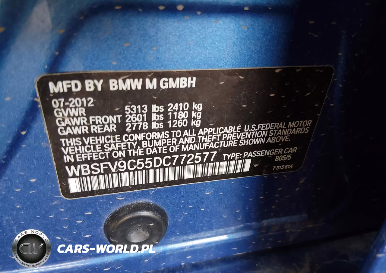 2013 BMW M5 VIN:WBSFV9C55DC772577 - 9