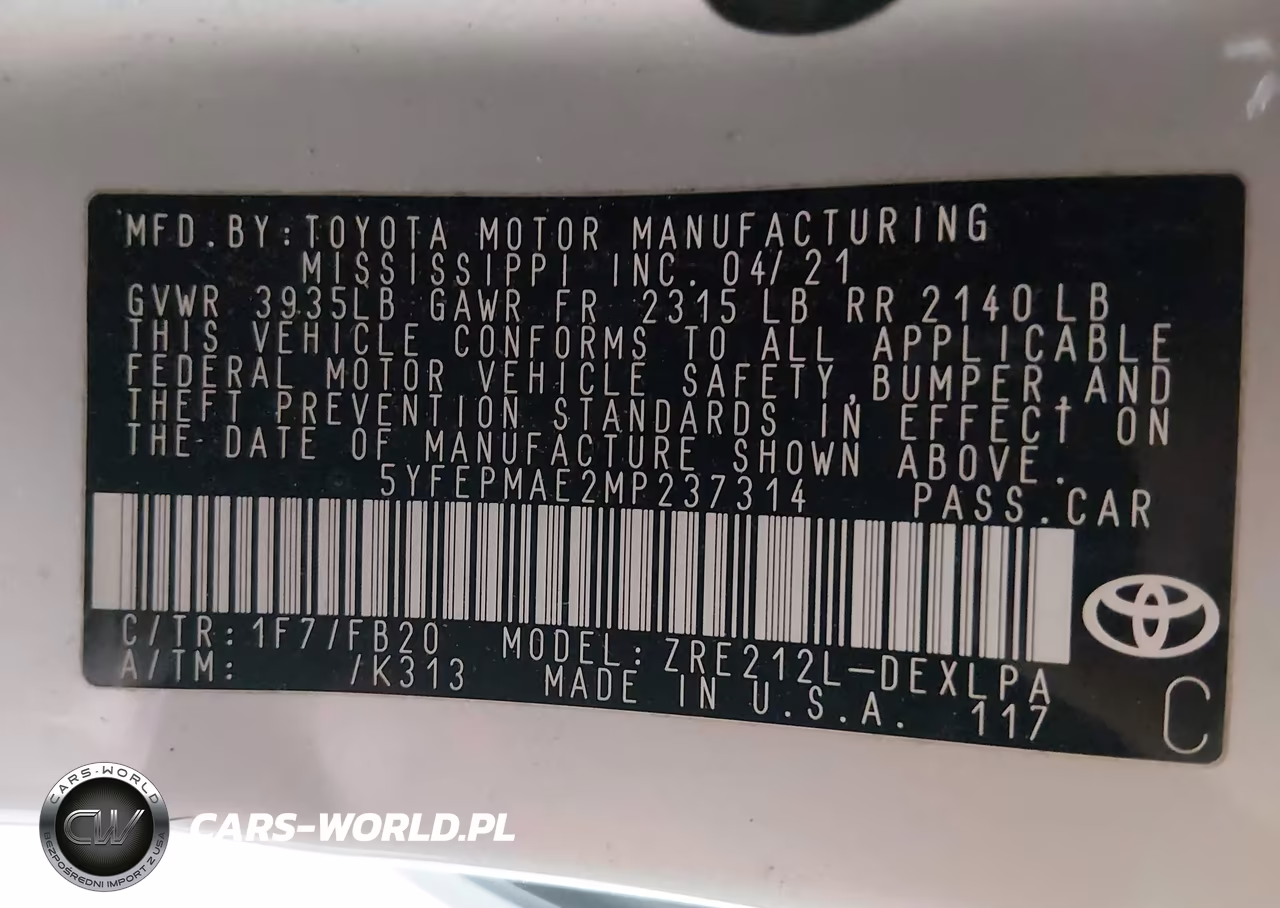 2021 Toyota Corolla Le VIN:5YFEPMAE2MP237314 - 9