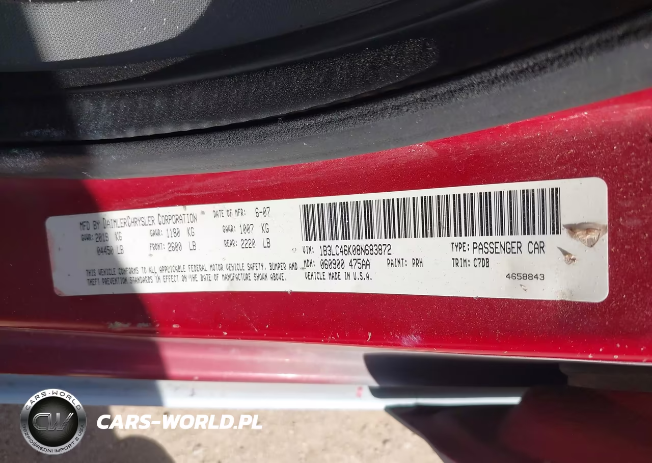 2008 Dodge Avenger Se VIN:1B3LC46K08N683872 - 9