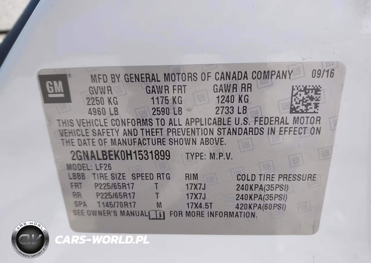 2017 Chevrolet Equinox Ls VIN:2GNALBEK0H1531899 - 9