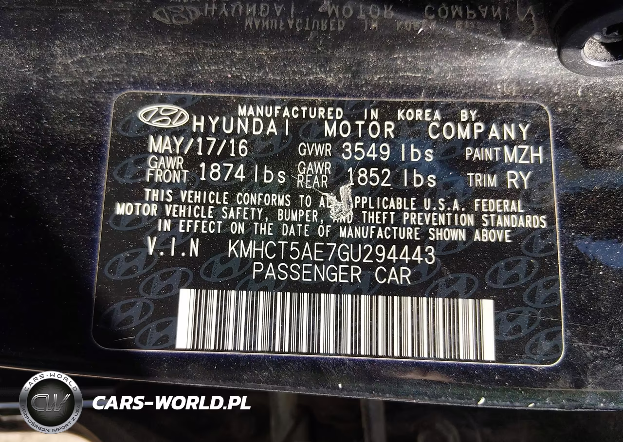 2016 Hyundai Accent Se VIN:KMHCT5AE7GU294443 - 9