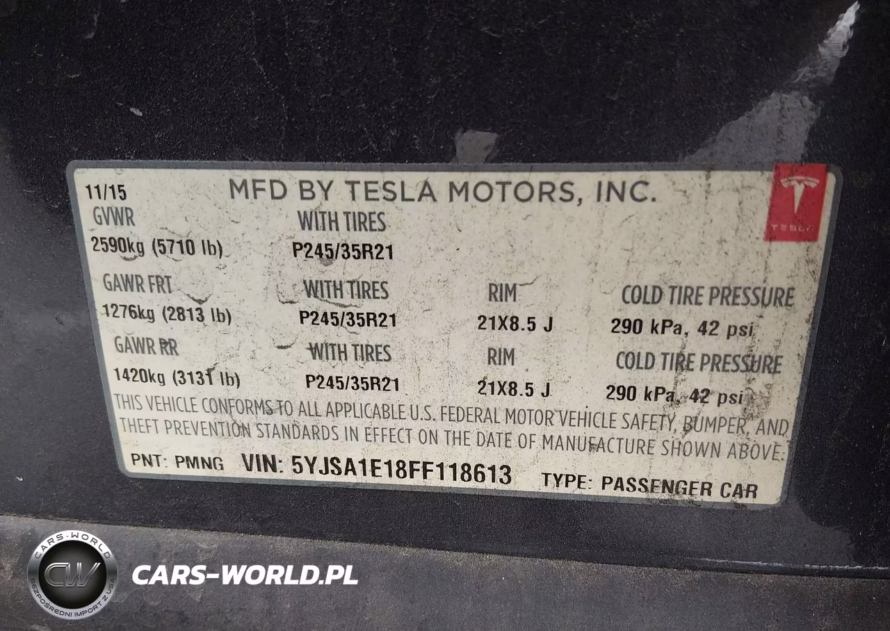 2015 Tesla Model S 60-70-85 VIN:5YJSA1E18FF118613 - 9