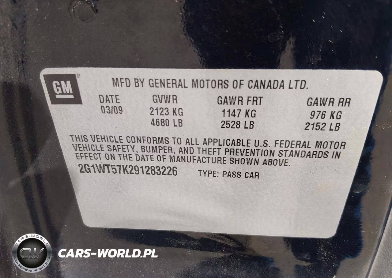2009 Chevrolet Impala Lt VIN:2G1WT57K291283226 - 9