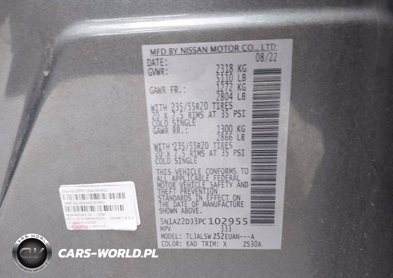 2023 Nissan Murano Platinum Fwd VIN:5N1AZ2DJ3PC102955 - 9