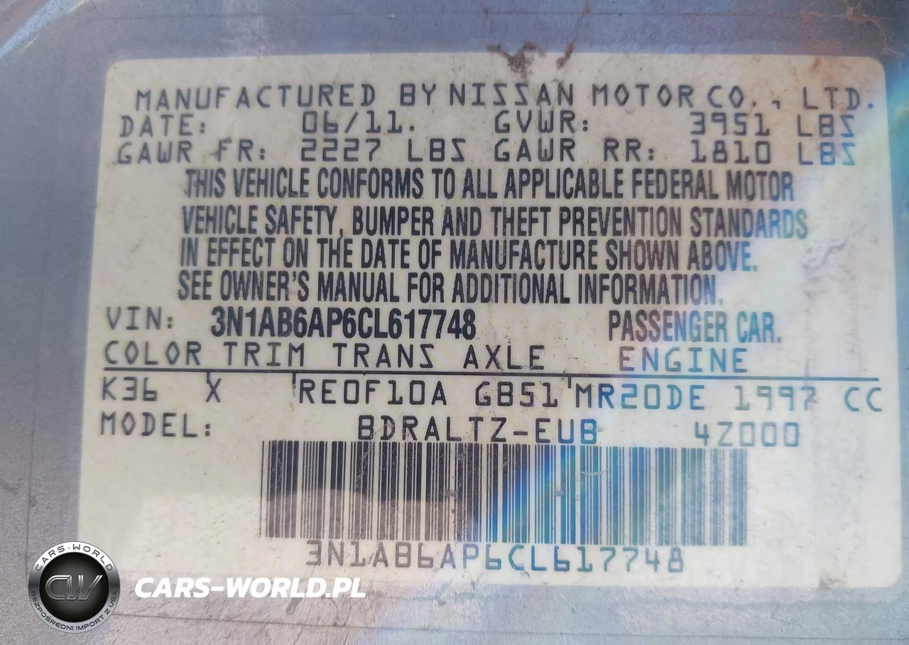 2012 Nissan Sentra 2.0 S VIN:3N1AB6AP6CL617748 - 9