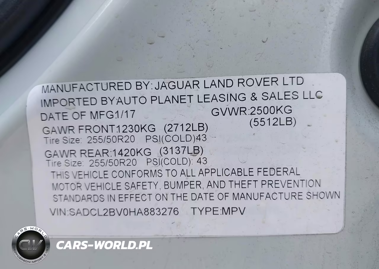 2017 Jaguar F-Pace 35T R-Sport VIN:SADCL2BV0HA883276 - 18