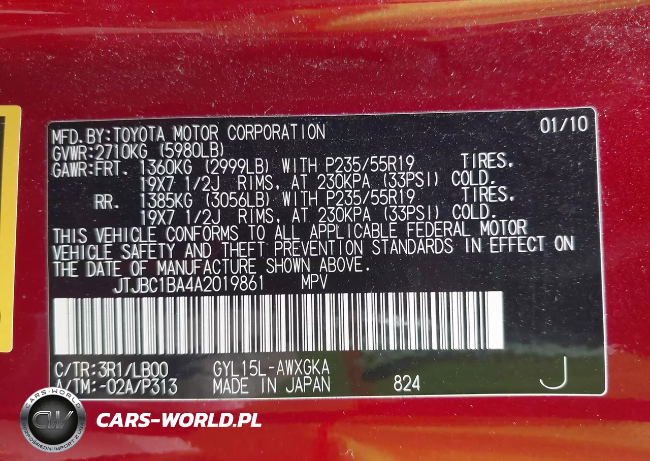 2010 Lexus Rx 450H VIN:JTJBC1BA4A2019861 - 9