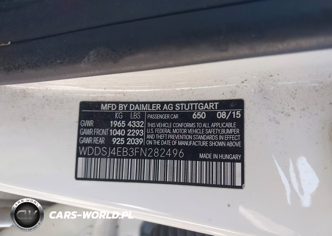 2015 Mercedes-Benz Cla 250 VIN:WDDSJ4EB3FN282496 - 9