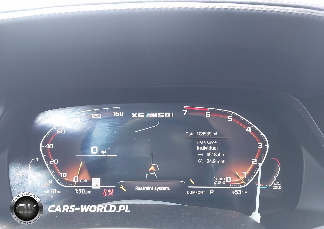 2022 BMW X6 M50I VIN:5UXCY8C03N9H53073 - 7