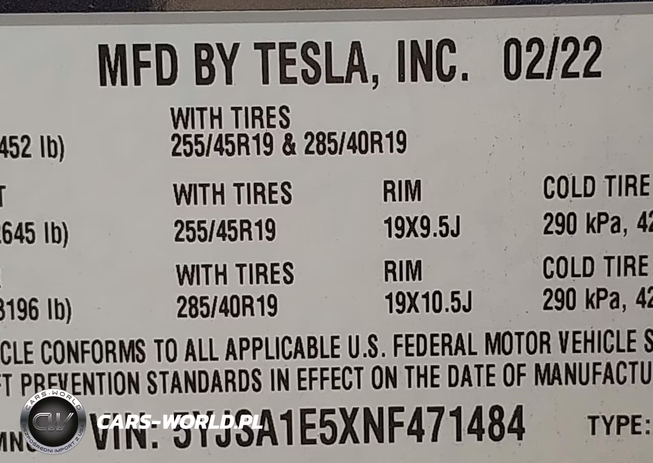 2022 Tesla Model S Dual Motor All-Wheel Drive VIN:5YJSA1E5XNF471484 - 9