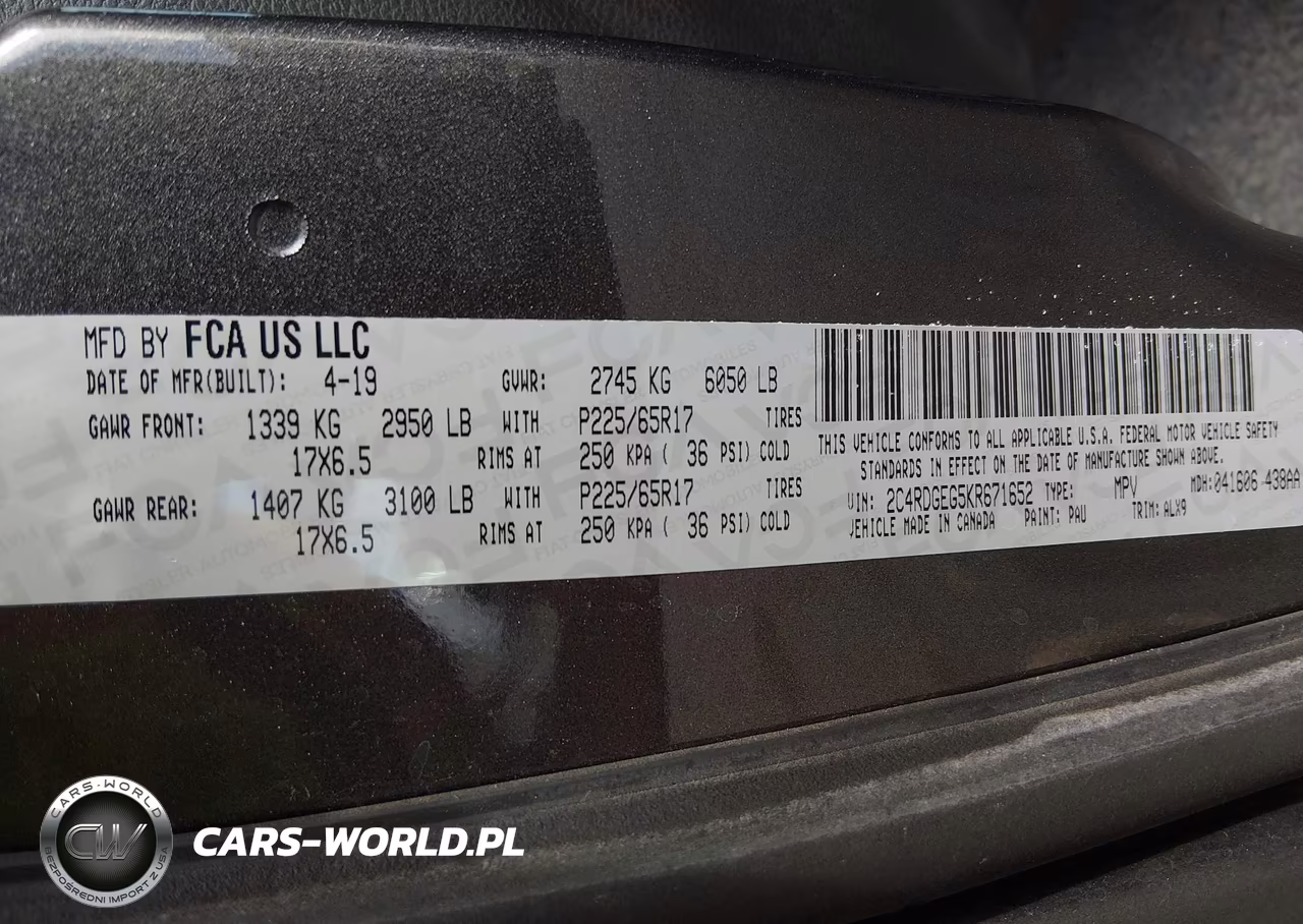2019 Dodge Grand Caravan Gt VIN:2C4RDGEG5KR671652 - 9