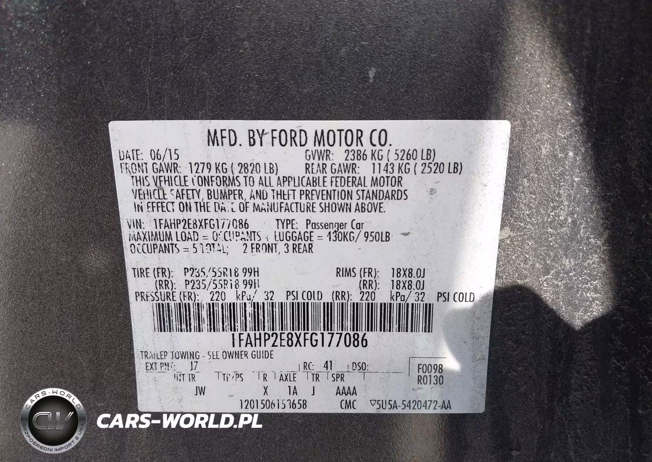 2015 Ford Taurus Sel VIN:1FAHP2E8XFG177086 - 9