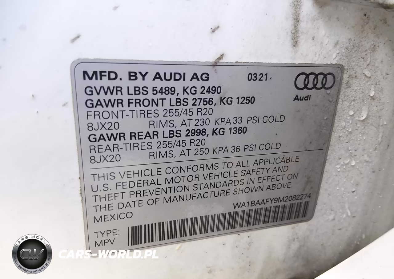 2021 Audi Q5 Premium Plus 45 Tfsi Quattro S Tronic VIN:WA1BAAFY9M2082274 - 9