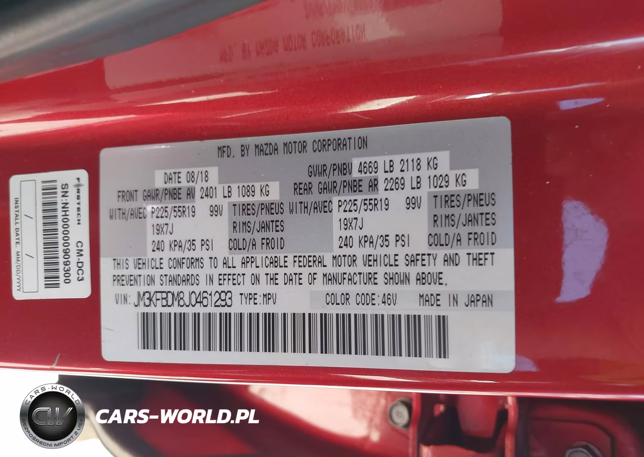 2018 Mazda Cx-5 Grand Touring VIN:JM3KFBDM8J0461293 - 9