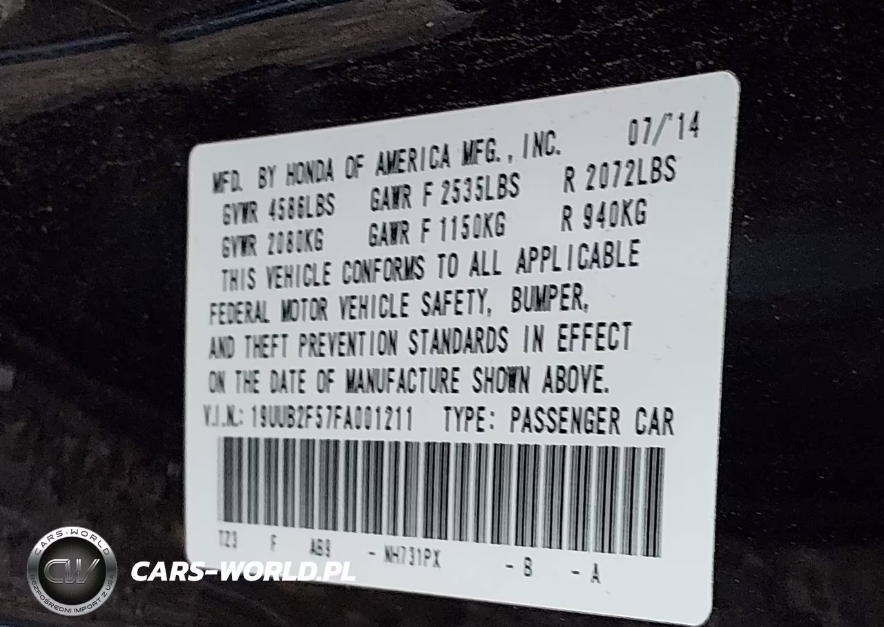2015 Acura Tlx V6 Tech VIN:19UUB2F57FA001211 - 9