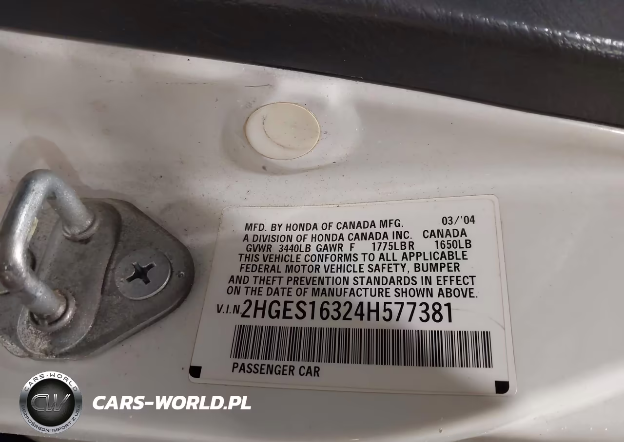 2004 Honda Civic Vp VIN:2HGES16324H577381 - 9